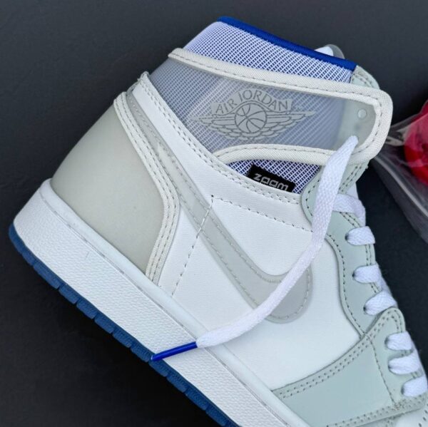 IMG_8372 کفش نایک ایر جردن وان ساقدار زوم ریسر بلو Nike Air Jordan 1 High Zoom Racer Blue