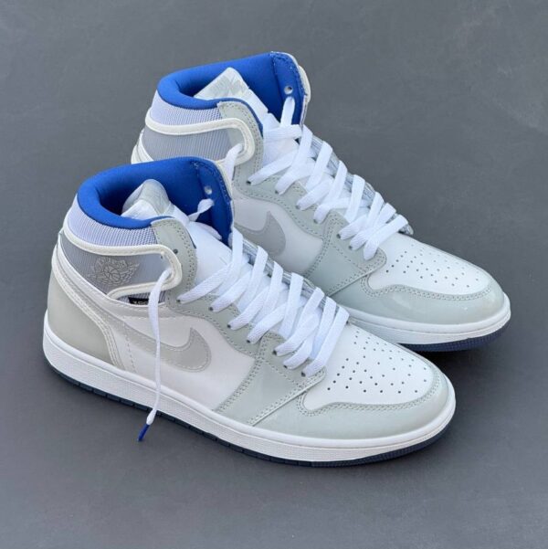 IMG_8373 کفش نایک ایر جردن وان ساقدار زوم ریسر بلو Nike Air Jordan 1 High Zoom Racer Blue