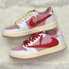 converted-14 کفش نایک ایر جردن وان لو تراویس اسکات شای پینک صورتی Nike Air Jordan 1 Low Travis Scott Shy Pink