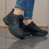 photo_3_2026-08-09_23-00-55 کتونی اسپرت لژدار طبی مدل پرنده مشکی Women’s Bird Style Platform Orthopedic Black Sneakers