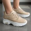 photo_6_2026-08-13_01-41-46-1 کتونی اسپرت لژدار طبی زنانه کرم سفید ورنی Women’s Platform Orthopedic Cream White Patent Sneakers