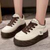 photo_6_2026-08-14_21-04-06 کتونی لژدار اسپرت زنانه مدل لاو کرم قهوهای Women’s Love Platform Sneakers Cream Brown