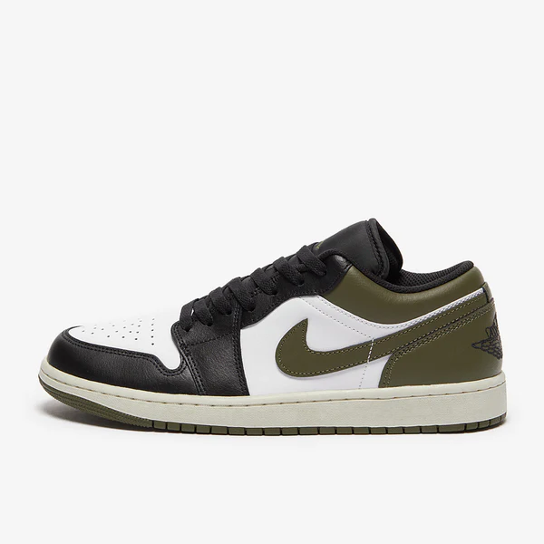 079ebbe5905f25e7b5a40f8796104aa9 کتونی ایرجردن 1 مشکی زیتونی- Air Jordan 1 low olive