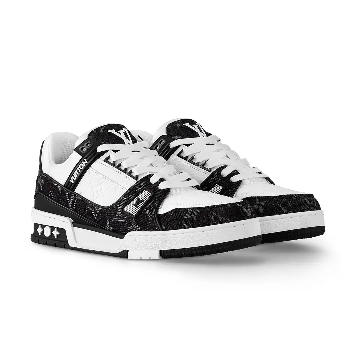 کتونی لوئی ویتون سفید مشکی-Louis Vuitton Trainer