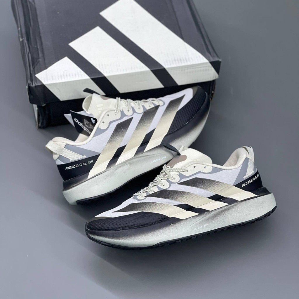 20102113 آدیداس آدیزیرو ایوو اسال ایتیآر بژ مشکی طوسی adidas Adizero Evo SL ATR Beige Black KK0309
