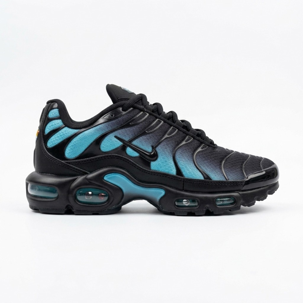 20157452 نایک تی ان ایرمکس پلاس مشکی آبی فیروزهای Nike TN Air Max Plus