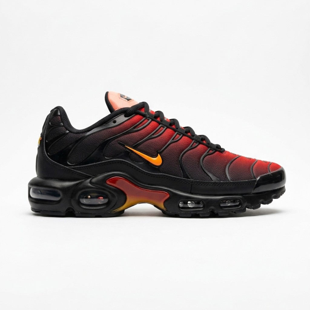 20157466 نایک تی ان ایرمکس پلاس مشکی قرمز آتشین Nike TN Air Max Plus