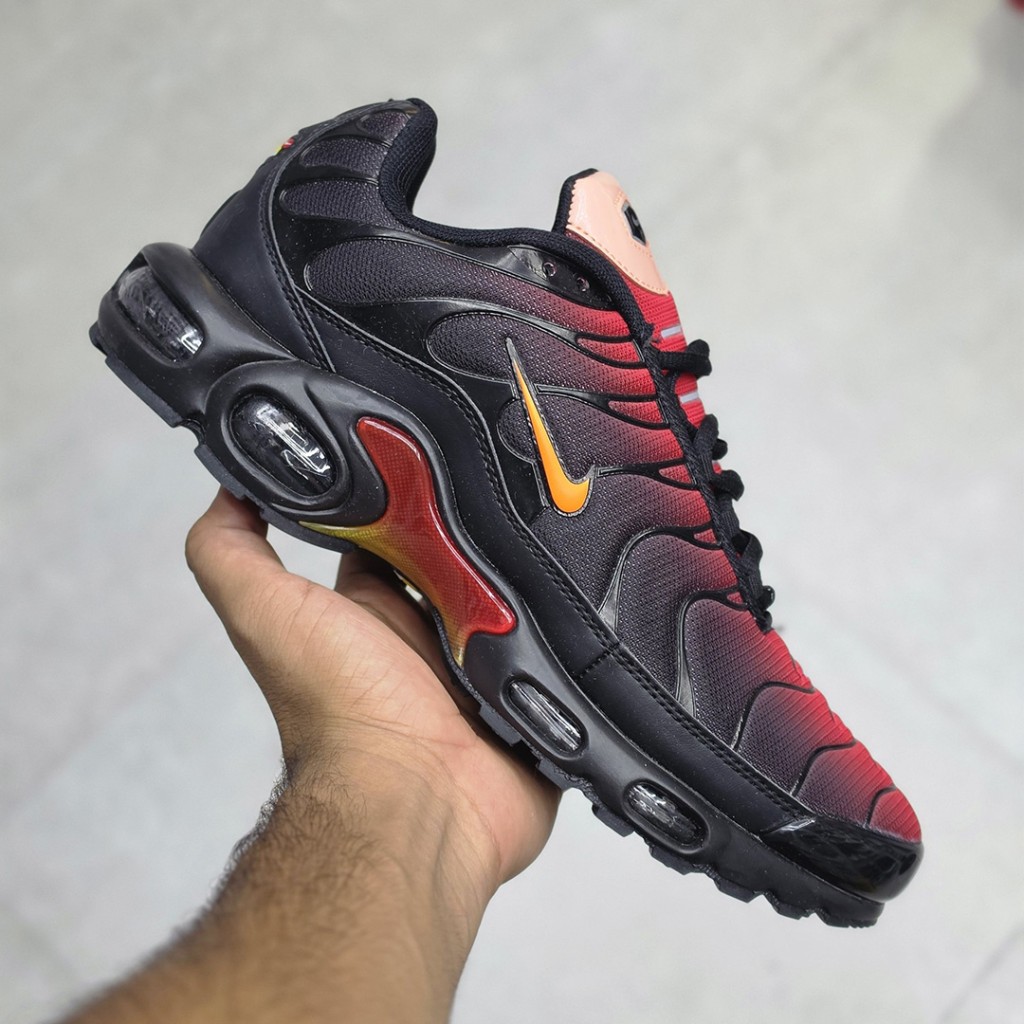 20157468 نایک تی ان ایرمکس پلاس مشکی قرمز آتشین Nike TN Air Max Plus