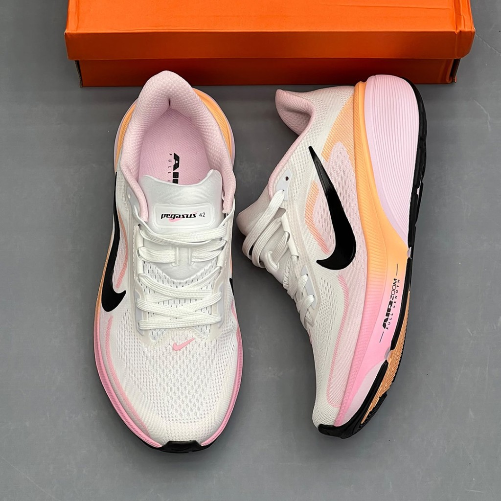 20227005 نایک ایر زوم پگاسوس صورتی سفید نارنجی Nike Air Zoom Pegasus 42