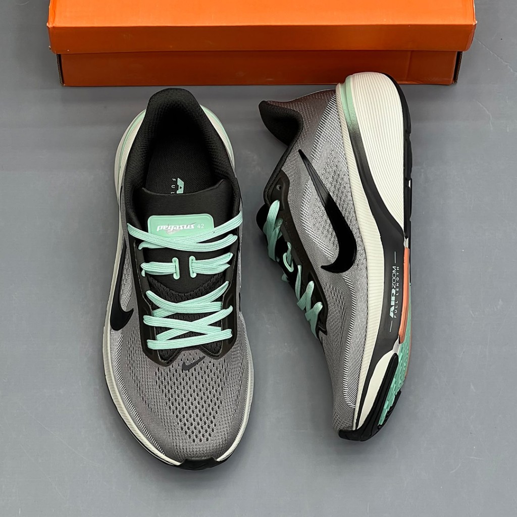 20227109 نایک ایر زوم پگاسوس خاکستری مشکی سبز نعنایی Nike Air Zoom Pegasus 42