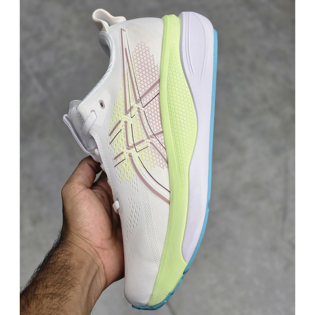20294973 اسیکس ژل کایانو سفید لیمویی صورتی آبی ASICS GEL-KAYANO 33