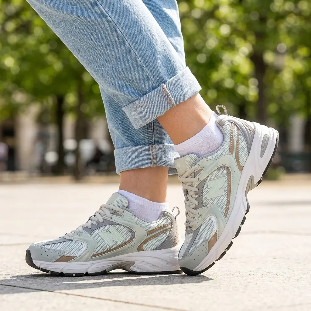 55b6aba7273f7ac0e96a8489c3a7b0f4 کتونی نیوبالانس 530 نسکافه ای -New Balance 530