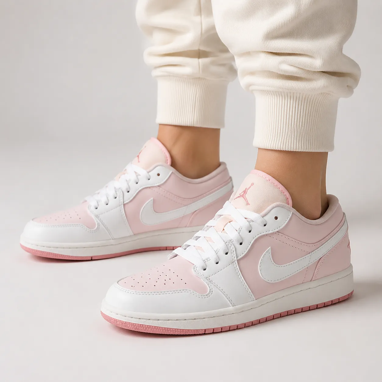 6dd3b1ee447f0e63e27b717aac1941d2 کتونی جردن 1 Low صورتی سفید-Jordan 1 low