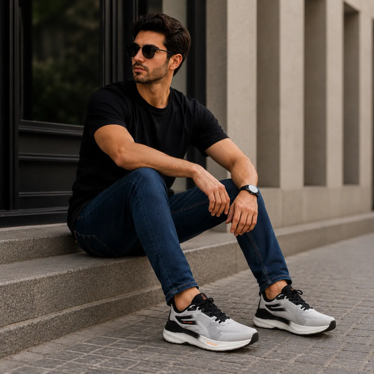 کتونی پرو استپ مدل فلو5 طوسی - PROSTEP FLOW5