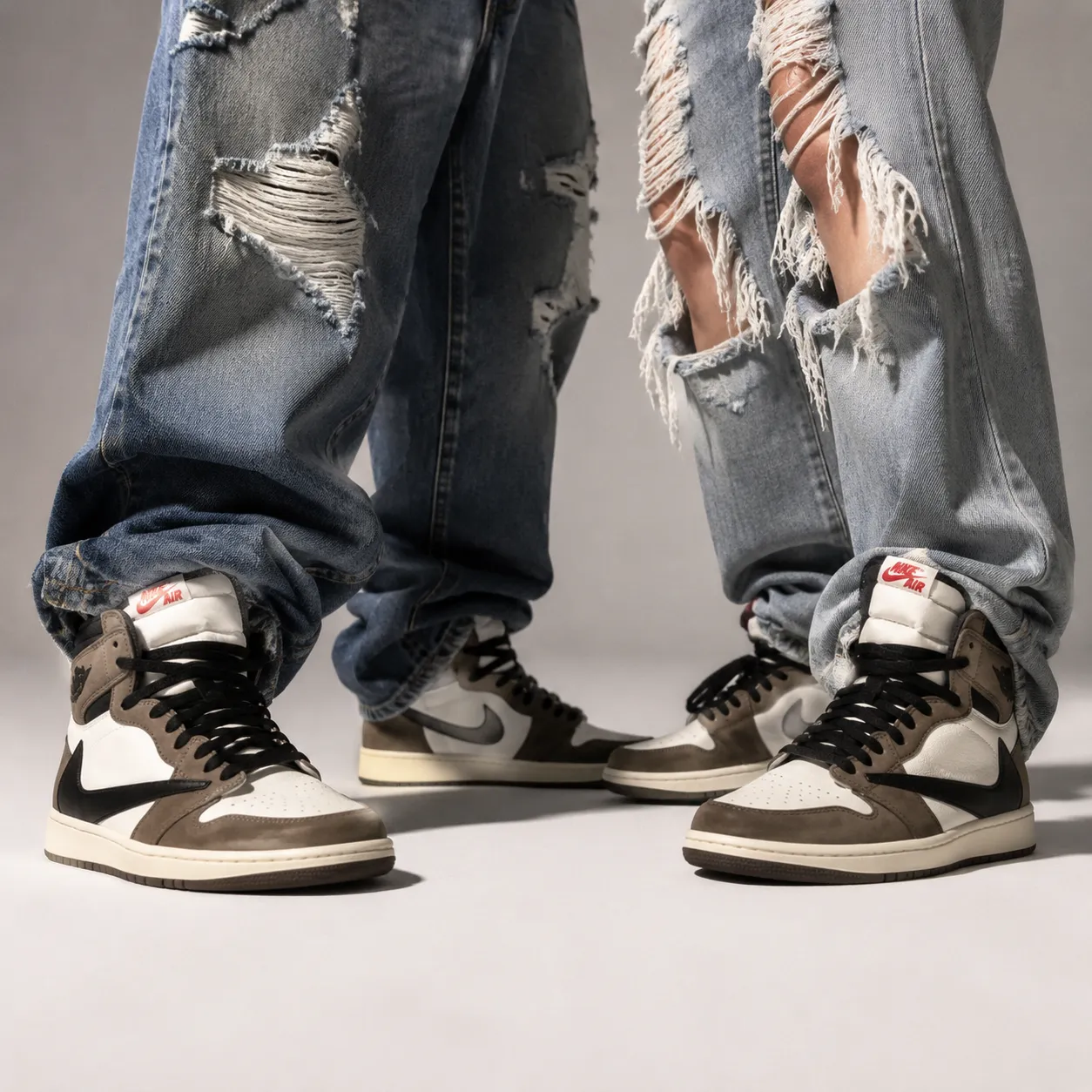 89cf94b9c60cb668cd246234fc9a087a کتونی ایر جردن ۱ تراویس اسکات موکا-Nike Air Jordan 1