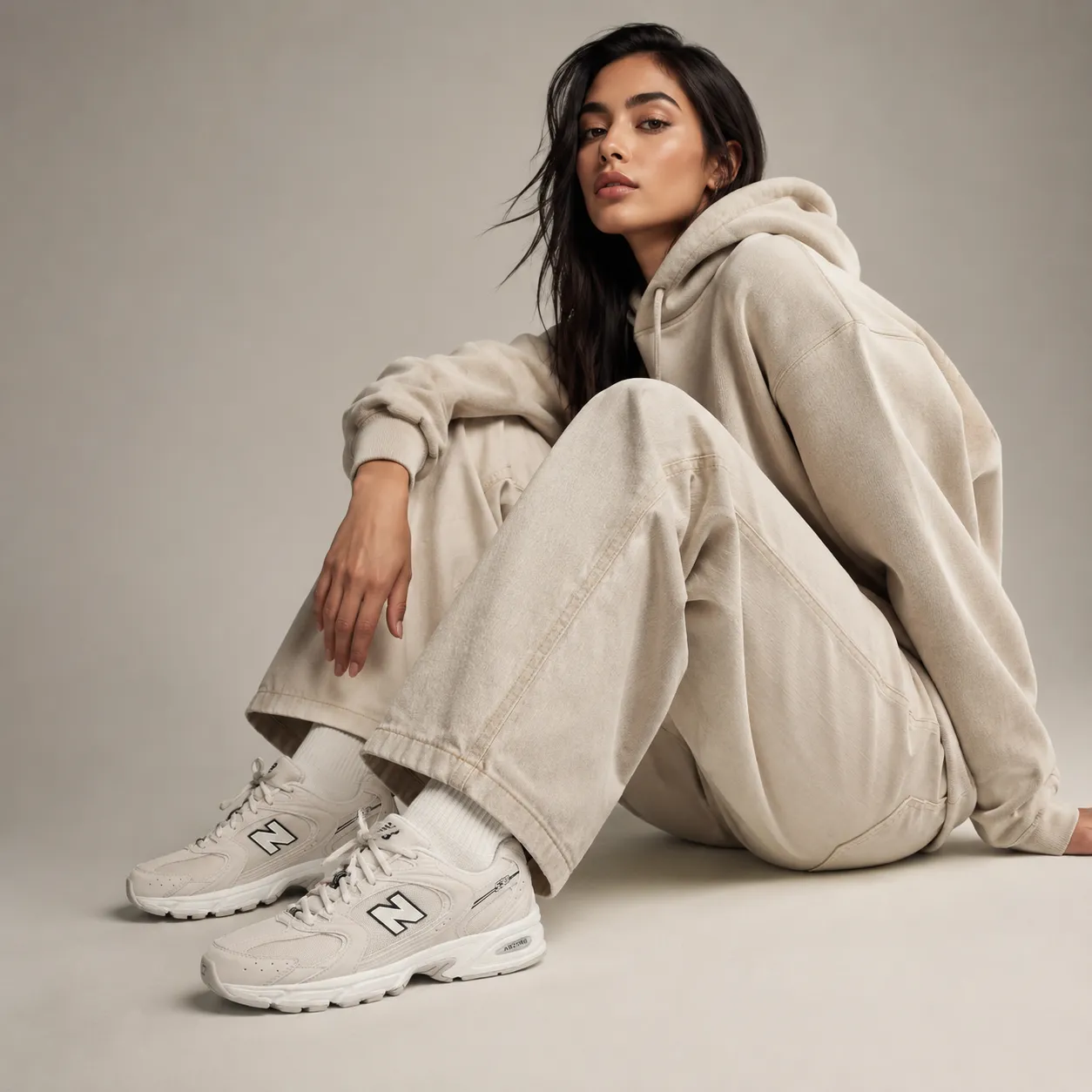 942be53b80e1e1f7ea68ac30e143f23e کتونی نیوبالانس 530 کرمی -New Balance 530
