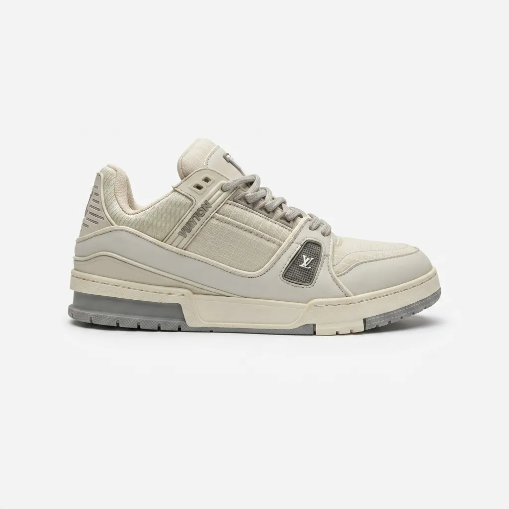 کتونی لوئی ویتون کرمی-Louis Vuitton Trainer