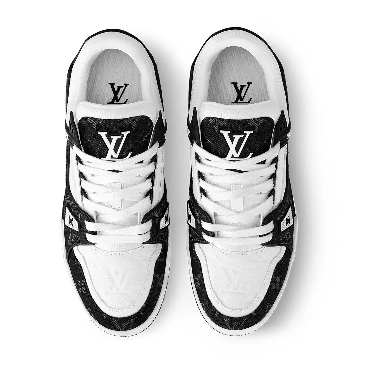 کتونی لوئی ویتون سفید مشکی-Louis Vuitton Trainer