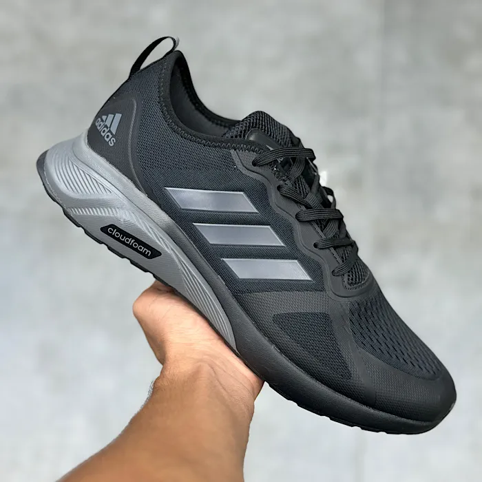 c881517e510a6104d8cd5a34f6bafd30 کتونی آدیداس کلاودفوم مشکی طوسی- Cloudfoam Adidas