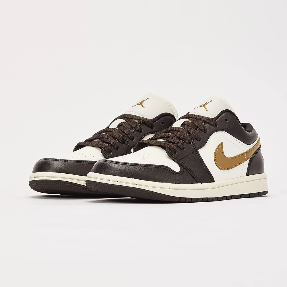 کتونی ایرجردن 1 مشکی قهوه ای - Air Jordan 1 low brown