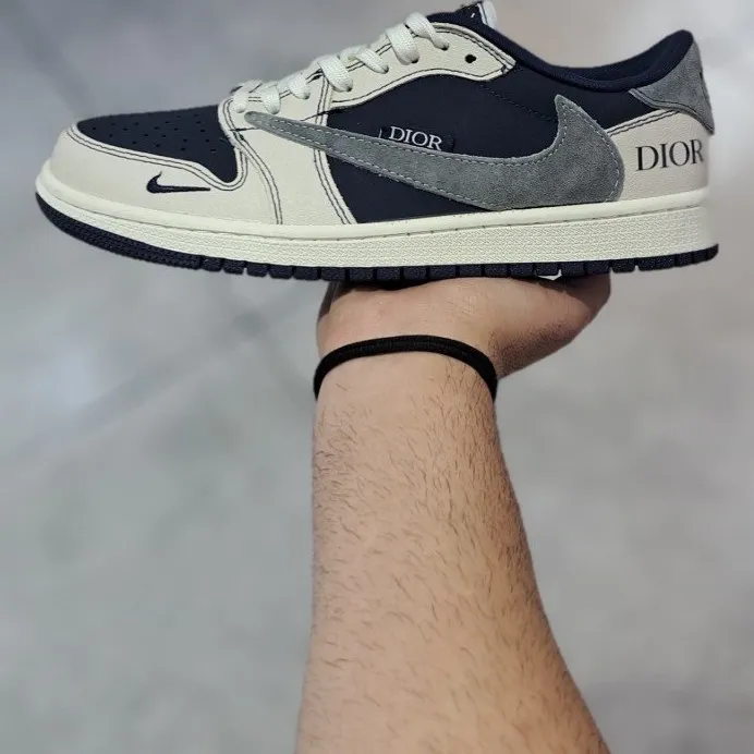 e99c50484fb66ca63833cbf4d83a6631 کتونی نایک تراویس دیور سرمه ای -Nike Travis Dior