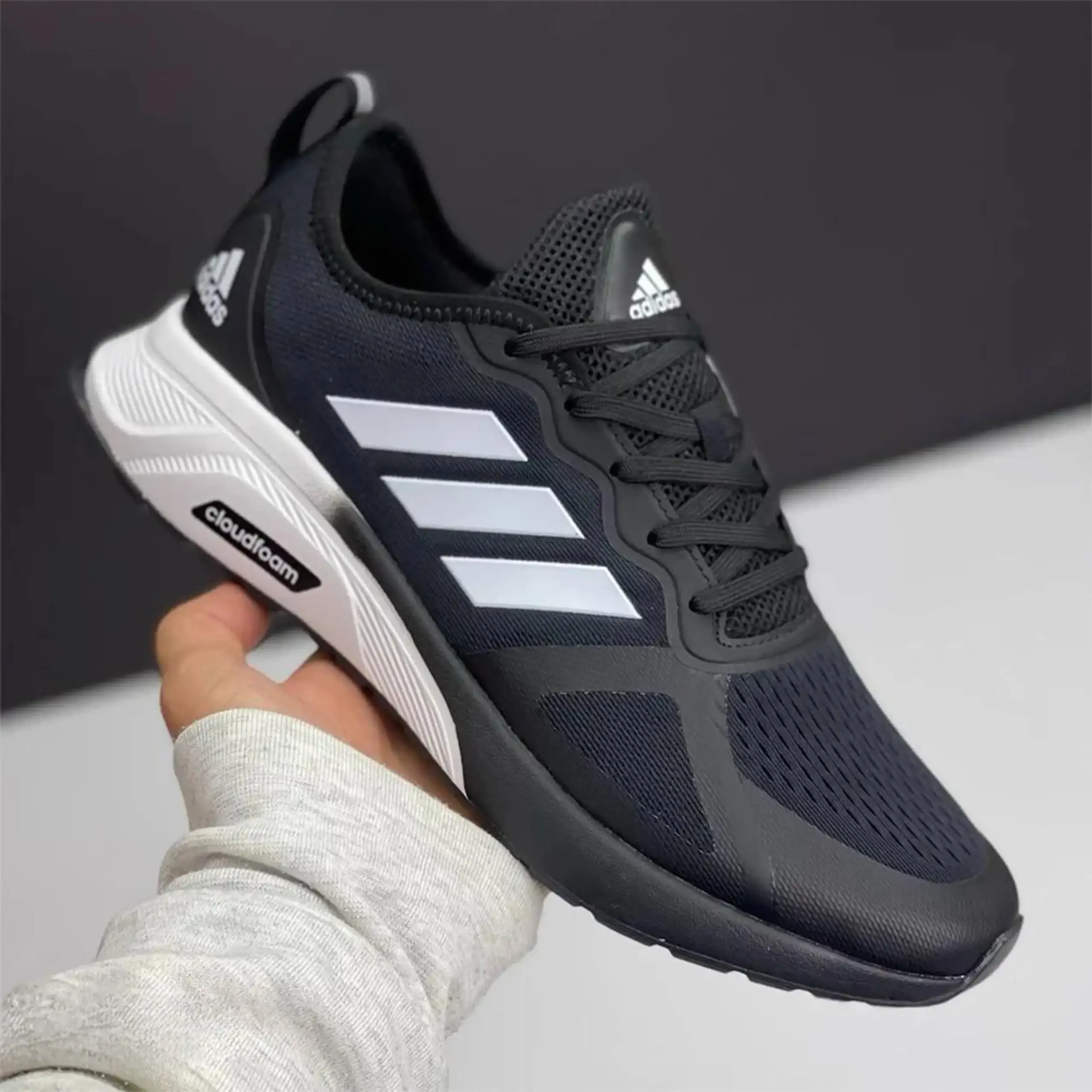 کتونی آدیداس کلاودفوم مشکی سفید - Cloudfoam Adidas