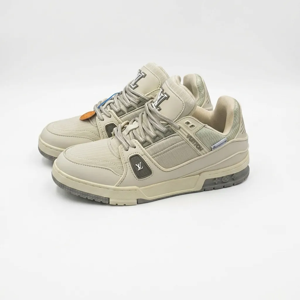 کتونی لوئی ویتون کرمی-Louis Vuitton Trainer