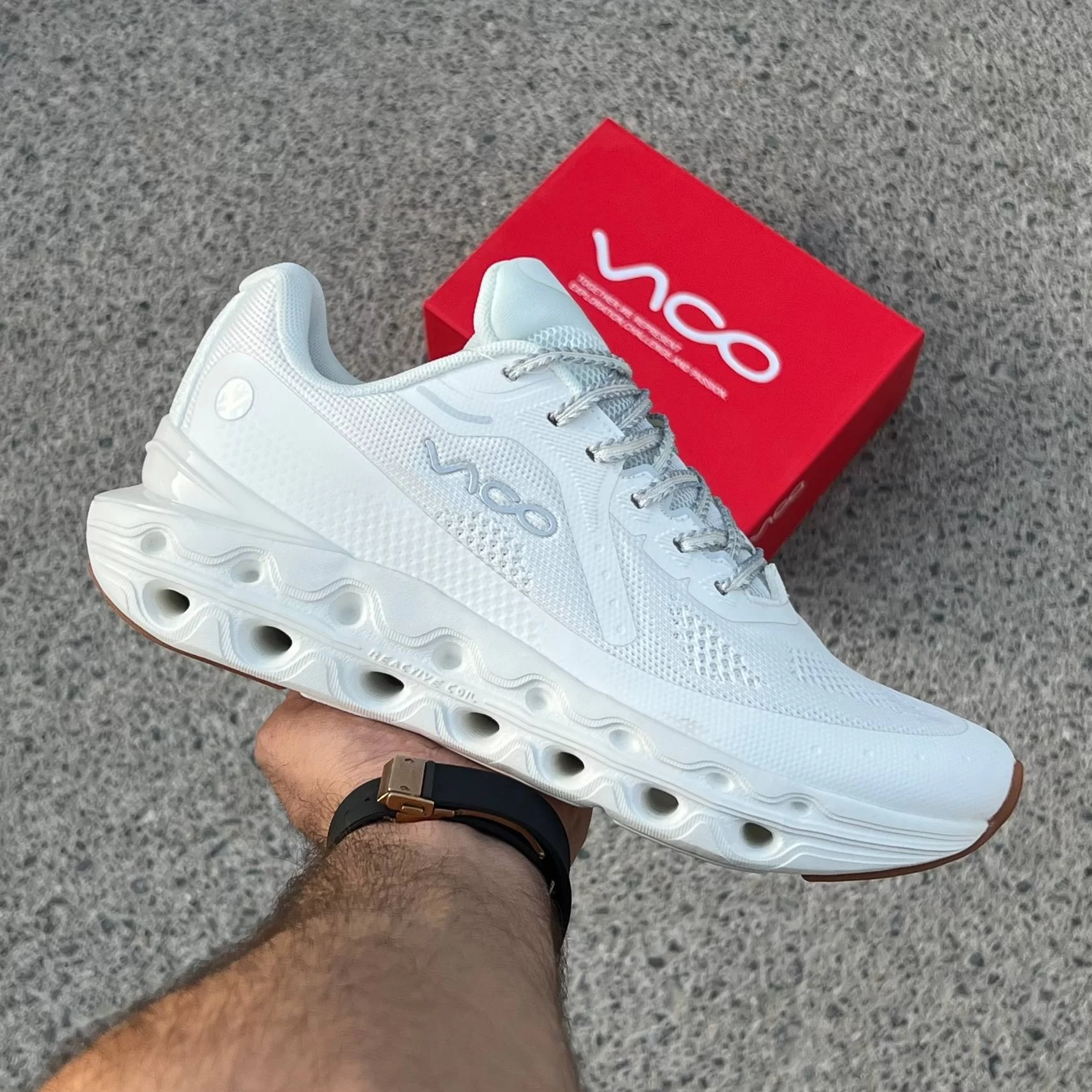 کفش-کتونی-رانینگ-مردانه1-ری-اکتیو-کویل-ویکو-Mens-Vico-Reactive-Coil-Running-Shoes-1550-all-white-1 کفش ویکو رانینگ ری اکتیو کویل سفید