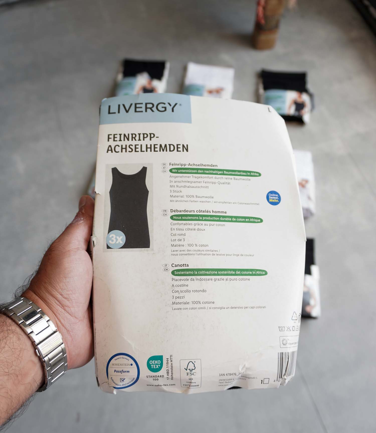 17815325858231659 پک ۳ عددی رکابی مشکی Livergy