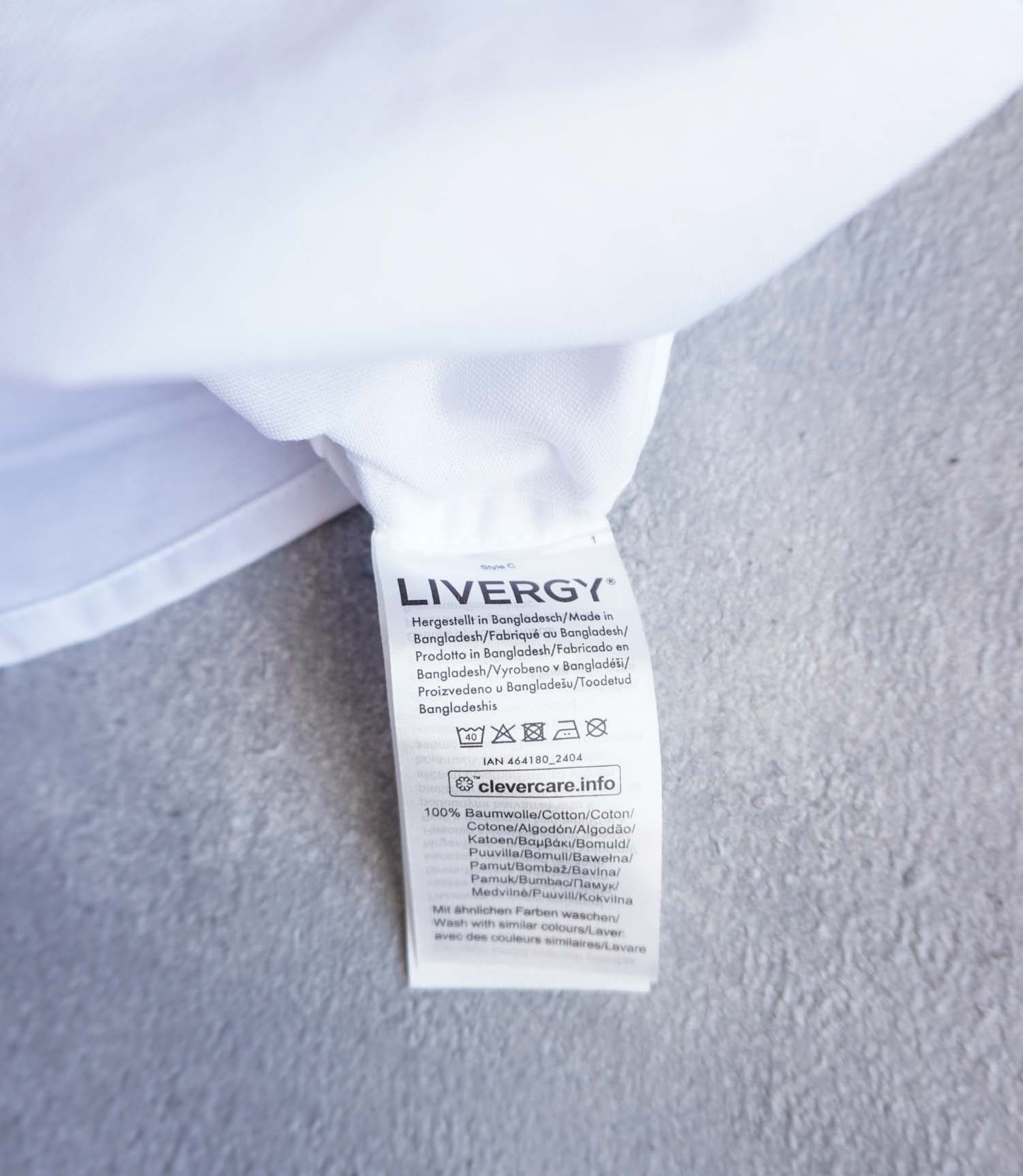 پیراهن آستین بلند سفید Livergy