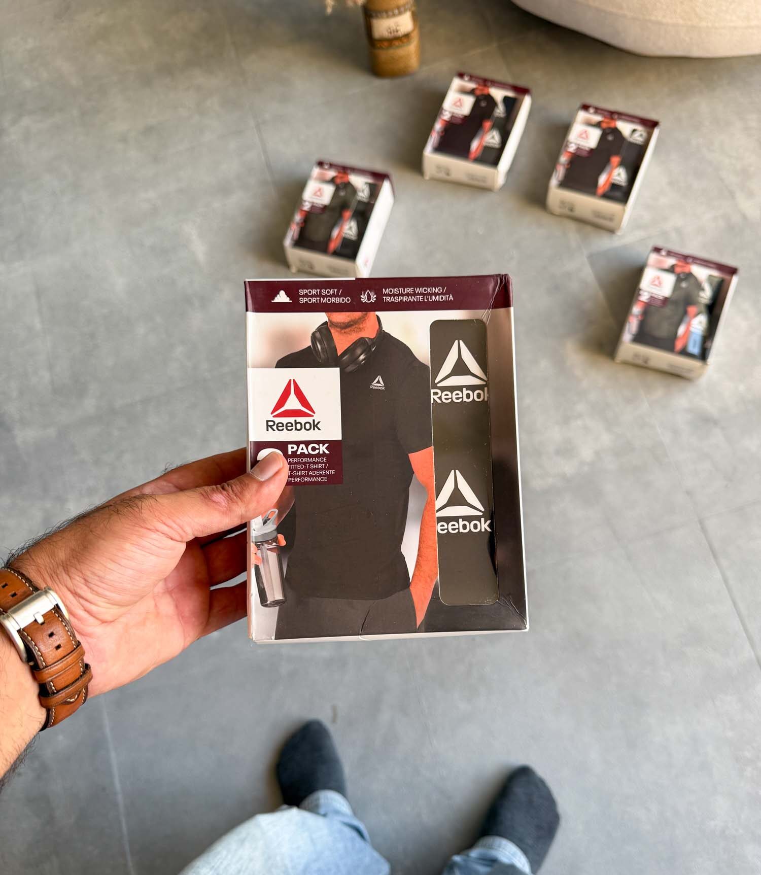 17868981567935020 پک دو عددی تیشرت ورزشی مشکی Reebok
