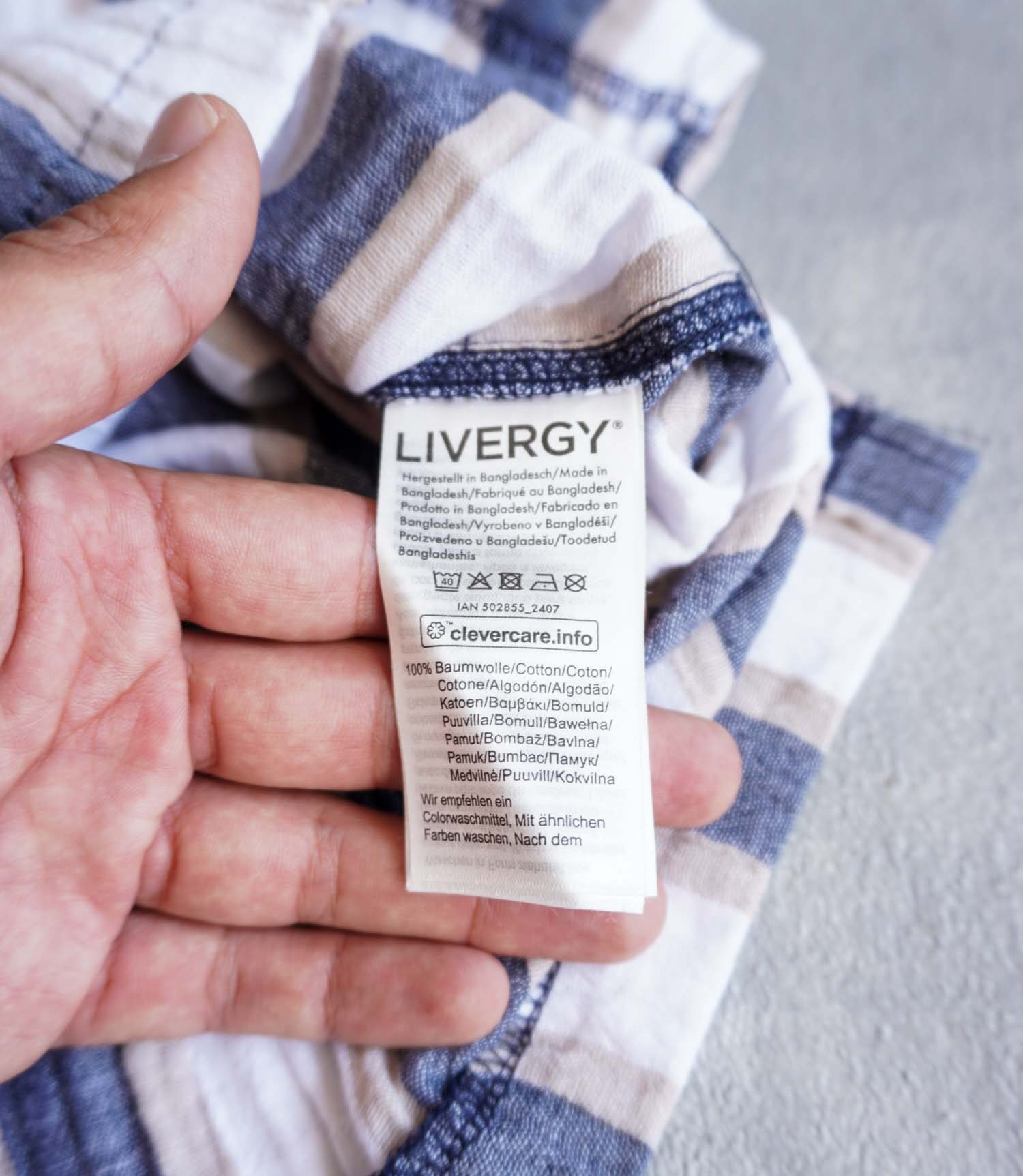 پیراهن نخی راه راه Livergy