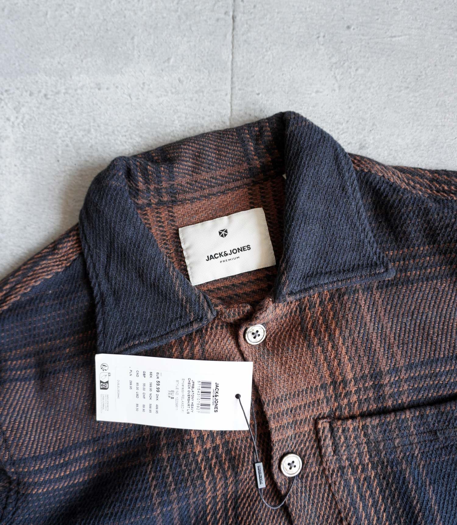 پیراهن پشمی ضخیم قهوه ای Jack&Jones
