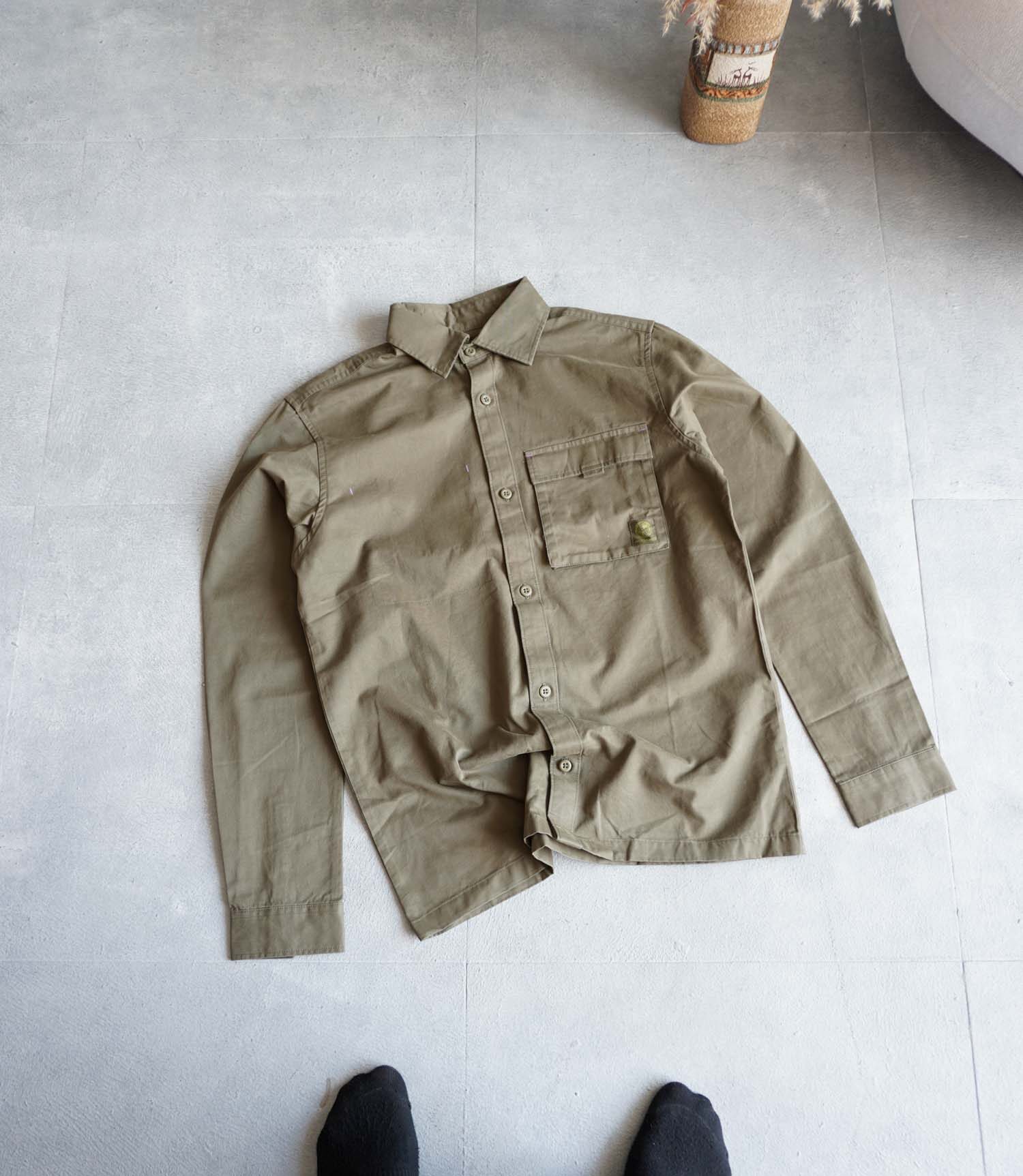 پیراهن کتان سبز Jack&Jones