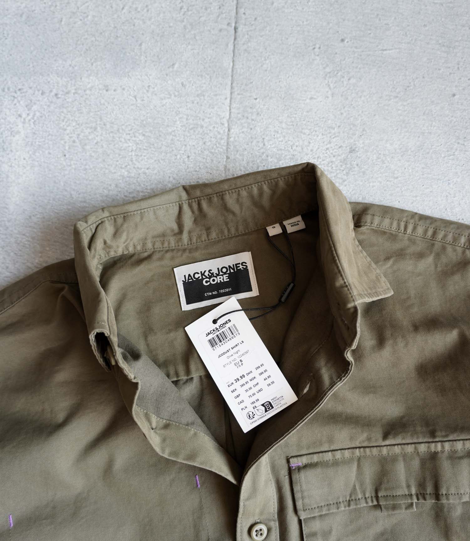 17888815210292140 پیراهن کتان سبز Jack&Jones