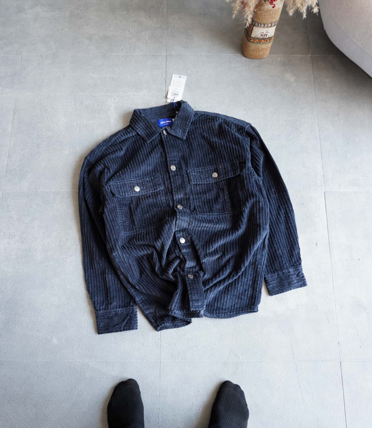 پیراهن کبریتی ضخیم سرمه ای Jack&Jones