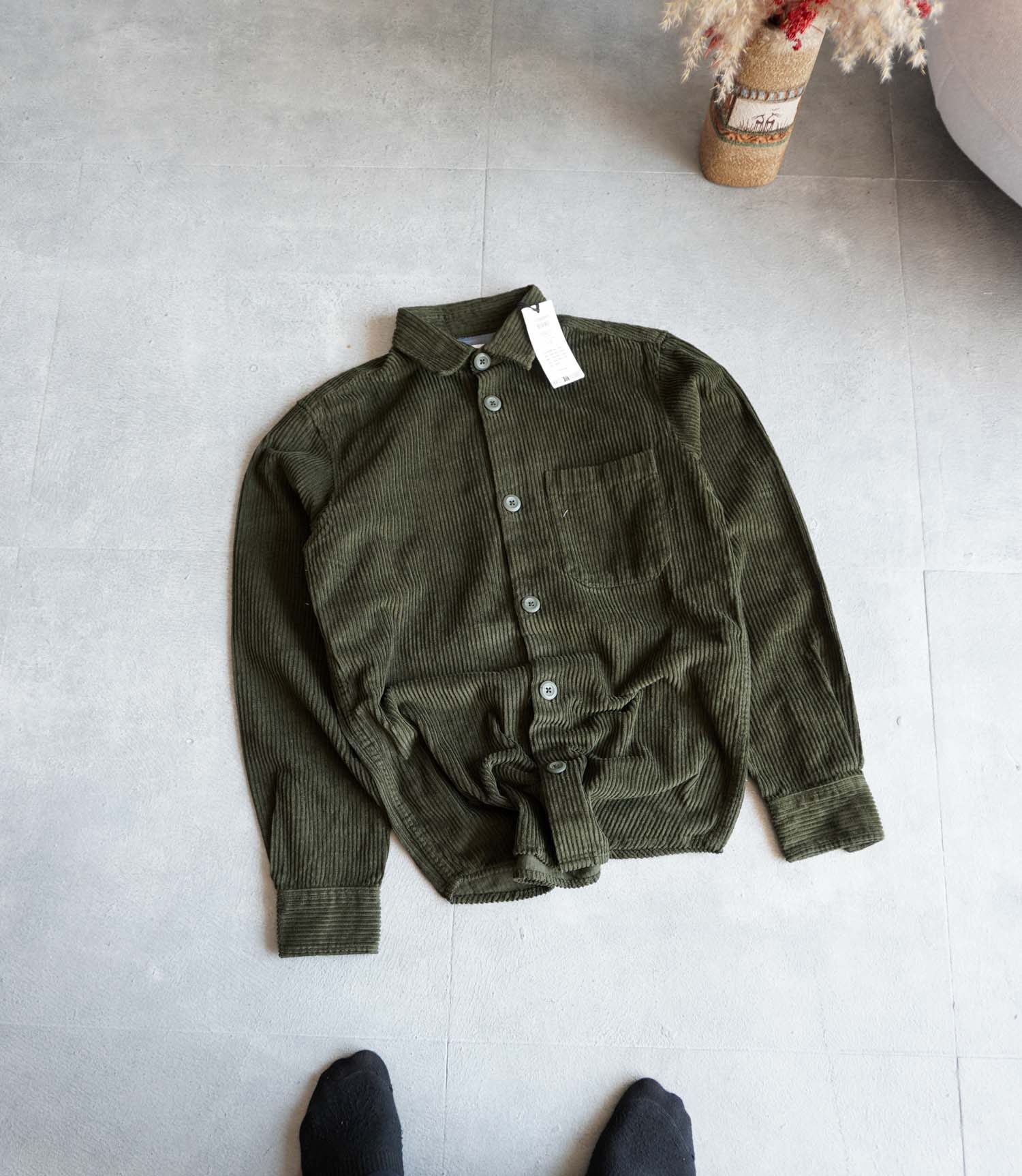 پیراهن کبریتی ضخیم سبز Jack&Jones