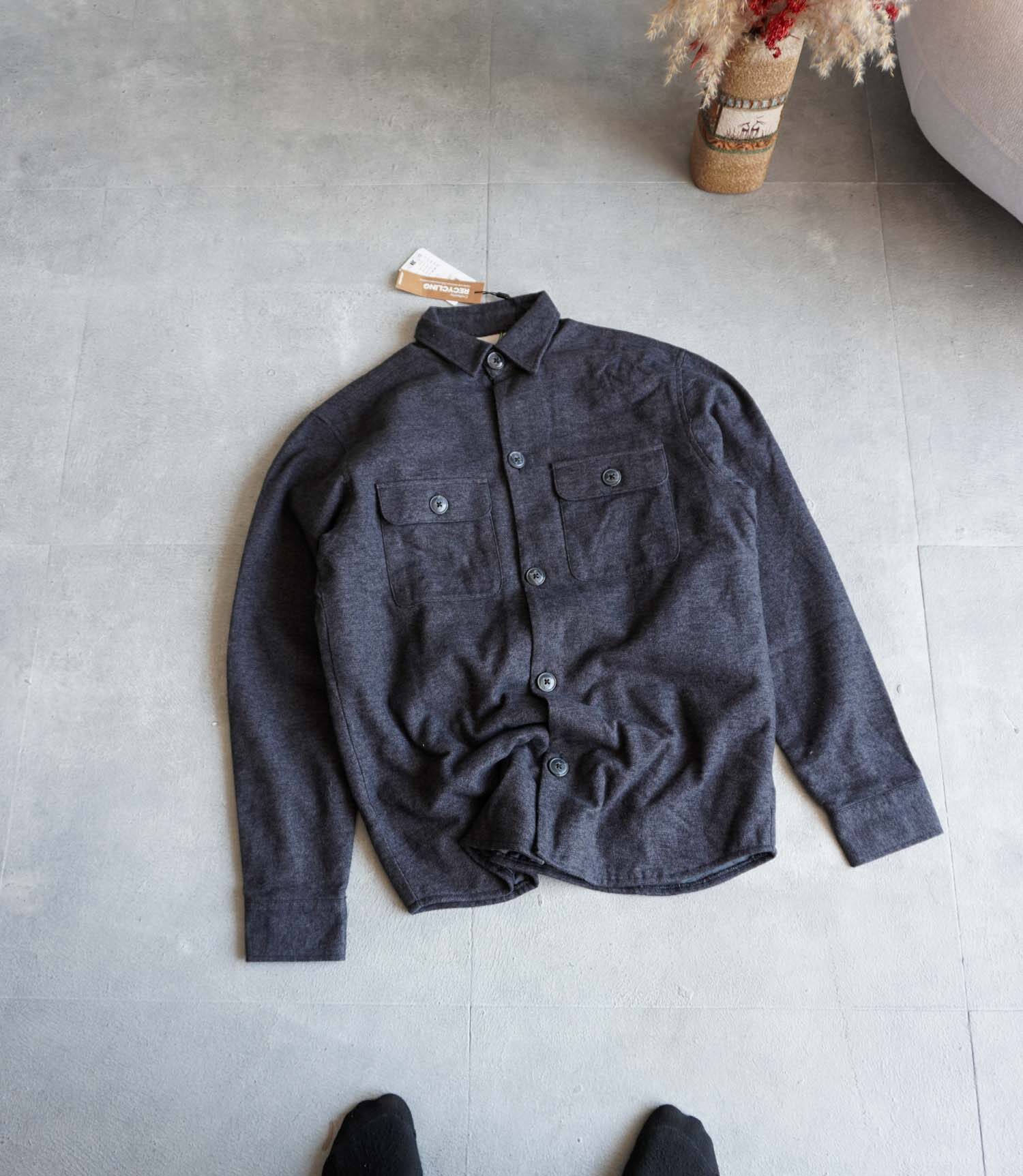 پیراهن پشمی آستردار نوک مدادی Jack&Jones