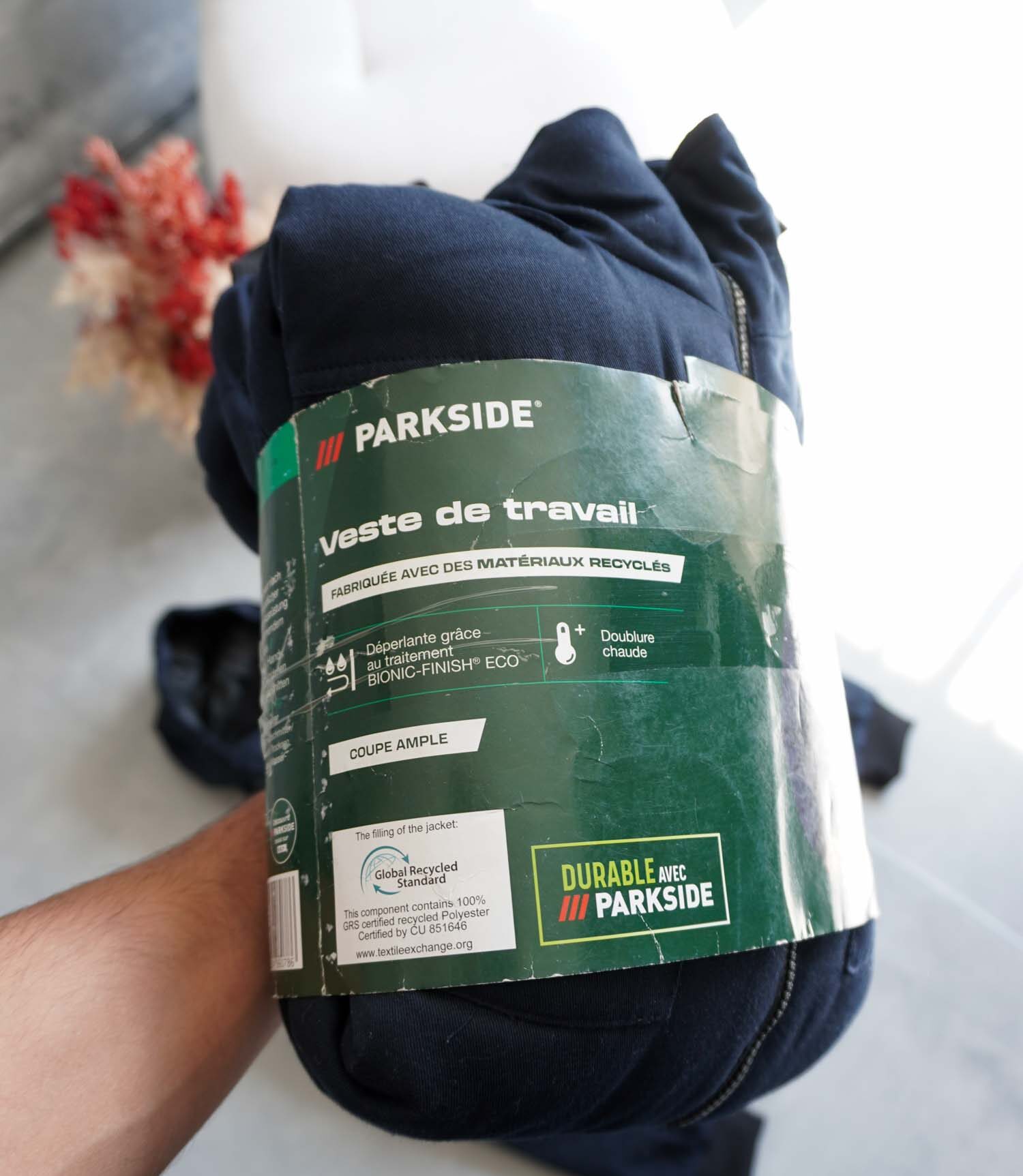 جکت ضخیم کلاه دار سرمه‌ای تیره Parkside