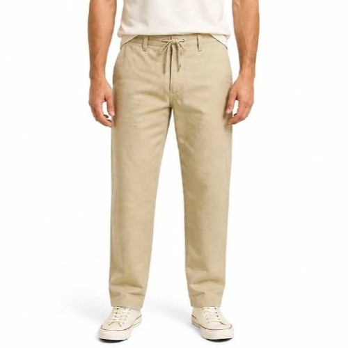 5875324715163914187-1 شلوار کتان کنف اورجینال مردانه رنگ نسکافه ای برند pull&bear سفارش اسپانیایی مدل راسته کد 2045