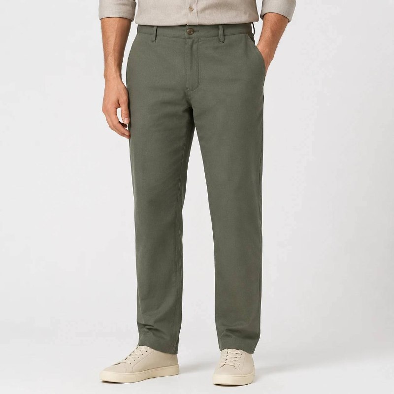 5875324715163914197 شلوار کتان کنف pull&bear سفارش اسپانیا کمر گتر سبز کد 2047