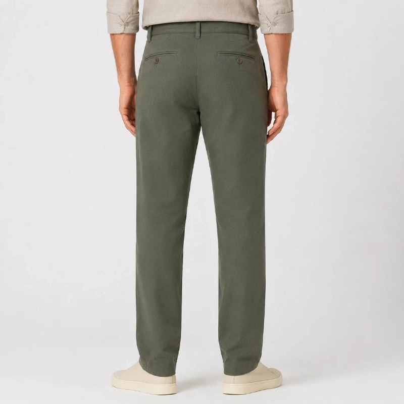 شلوار کتان کنف pull&bear سفارش اسپانیا کمر گتر‌ سبز کد 2047