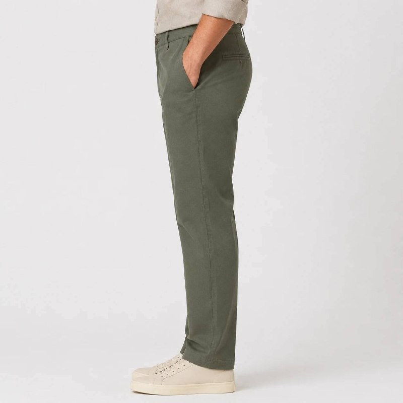 شلوار کتان کنف pull&bear سفارش اسپانیا کمر گتر‌ سبز کد 2047