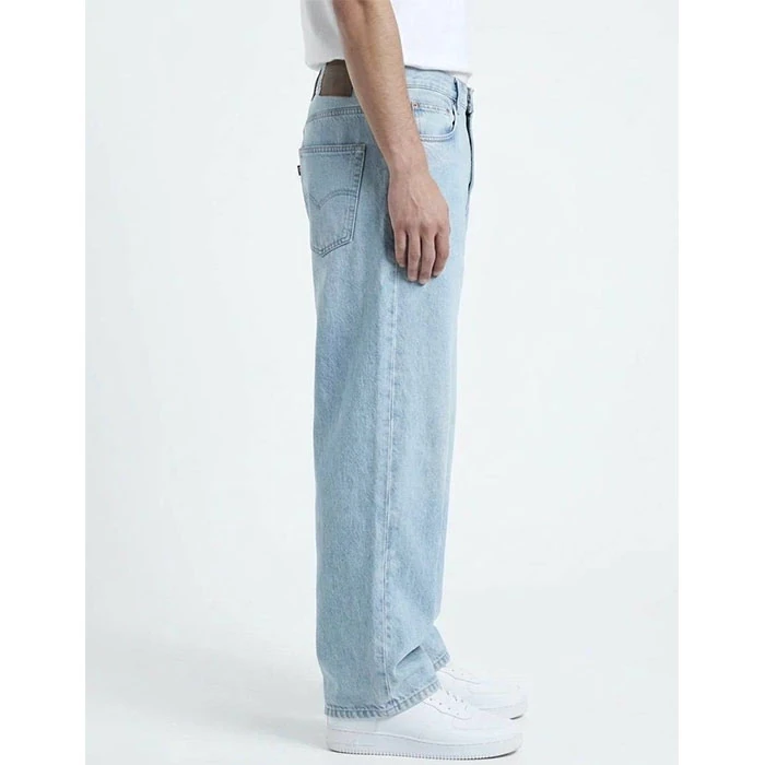 شلوار جین بگ مردانه اورجینال رنگ یخی روشن برند pull&bear سفارش اسپانیایی مدل بگ و آزاد کد 2011