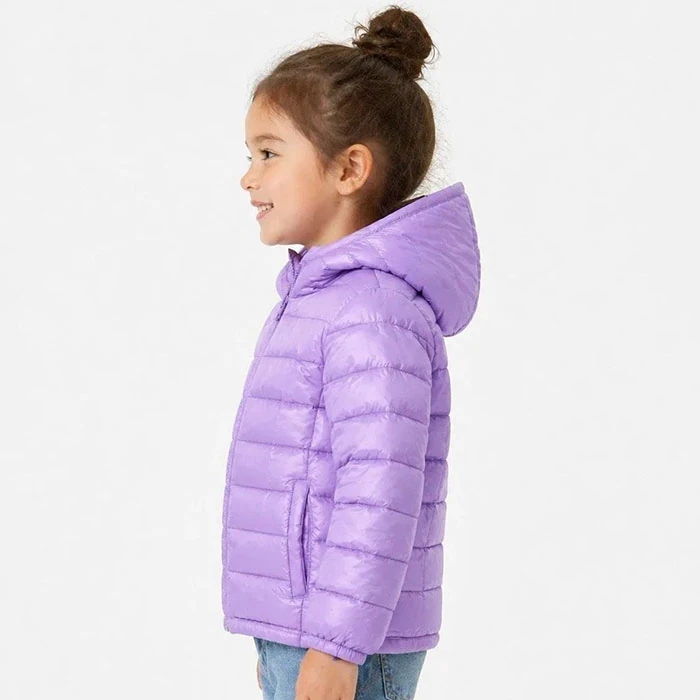 Original-Kiabi-synthetic-fill-jacket-for-boys-and-girls-lilac-color-French-market-stock-standard-fit-and-cut-Code-203-3 کاپشن الیافی اورجینال بچه گانه دخترانه و پسرانه رنگ یاسی برند kiabi سفارش فرانسویی تنخوری و قواره استاندارد کد 203