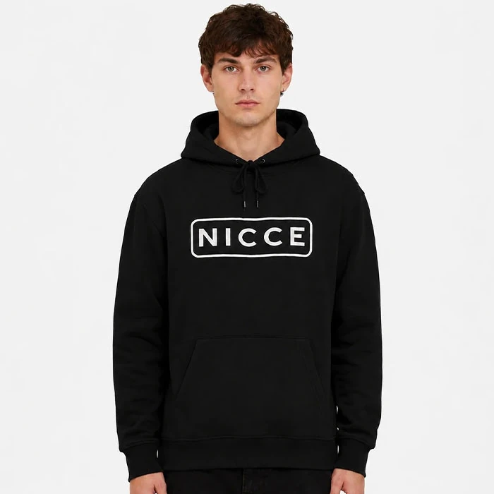 Original-hoodie-with-fluffy-lining-unisex-black-patterned-Nicce-brand-English-order-loose-fit-and-relatively-loose-fit-code-131-1 هودی داخل کرکی اورجینال یونیسکس زنانه و مردانه رنگ مشکی طرح دار نوشته برند Nicce سفارش انگلیسی تنخوری و قواره نسبتا آزاد کد 131