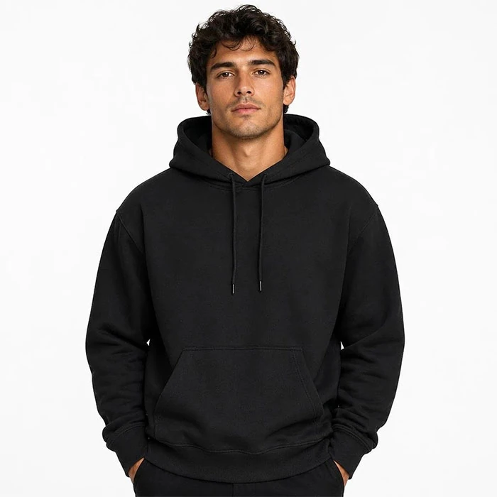 هودی داخل کرکی اورجینال مردانه رنگ مشکی بیسیک گرم بالا برند Zara سفارش اسپانیایی تنخوری و قواره نسبتا آزاد کد 216