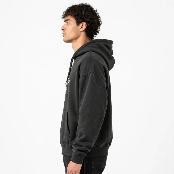 Original-mens-black-patterned-hoodie-with-a-fleece-lining-high-warmth-design-by-PullBear-Spanish-import.-Features-a-boxy-fit.-Code-218-3 هودی داخل کرکی اورجینال مردانه رنگ مشکی طرح دار گرم بالا برند pull&bear سفارش اسپانیایی تنخوری و قواره باکسی کد 218