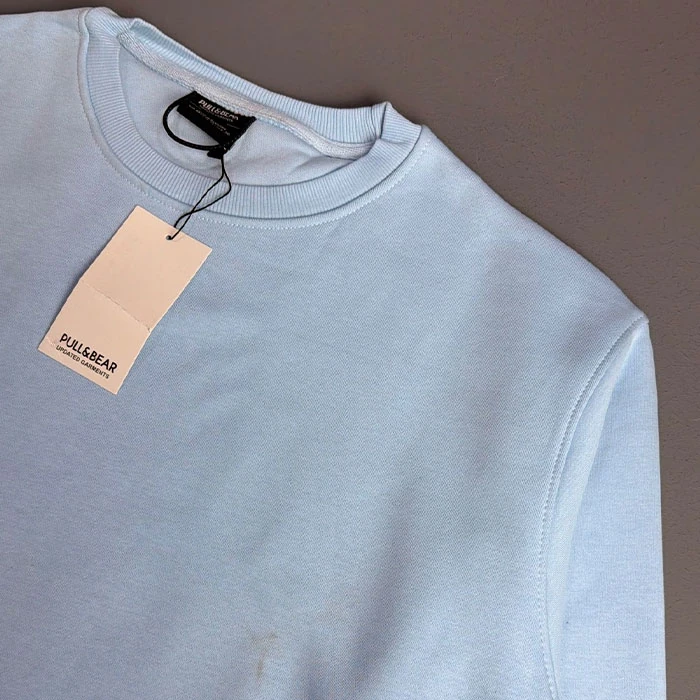 Original-mens-fluffy-innerwear-sky-blue-color-Spanish-brand-PullBear-relatively-loose-fit-code-80-4 دورس داخل کرکی اورجینال مردانه رنگ آبی آسمانی برند pull&bear اسپانیایی قواره نسبتاً آزاد کد 80