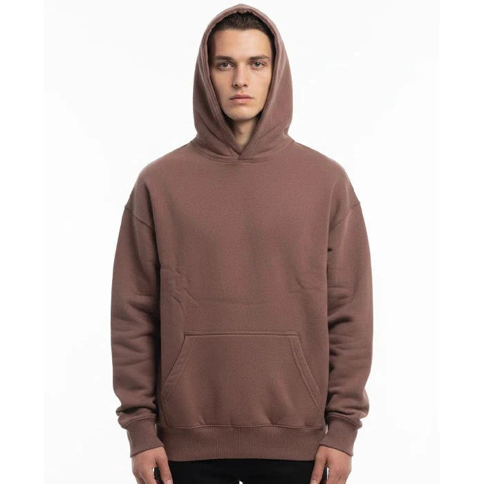 هودی داخل کرکی اورجینال مردانه رنگ قهوه ای بیسیک گرم بالا برند pull&bear سفارش اسپانیایی تنخوری و قواره نسبتا آزاد کد 179